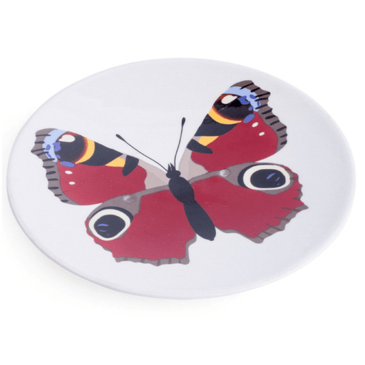 Petface Glazed Ceramic Bird Feeder Dish Nature Butterfly