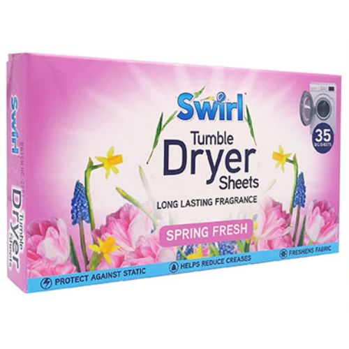 Swirl Tumble Dryer Sheets Spring Fresh 35 Pack