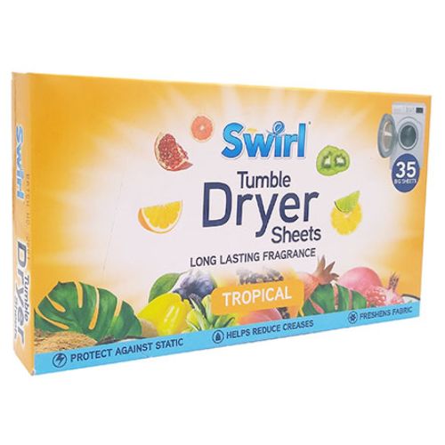 Swirl Tumble Dryer Sheets Tropical 35 Pack