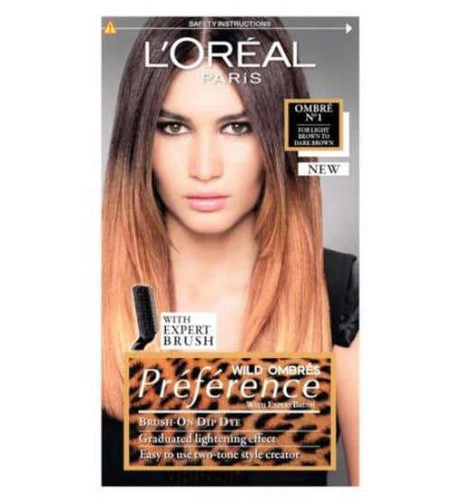 L'Oreal Paris Preference Wild Ombres No1 Hair Dye for Dark Brown Hair