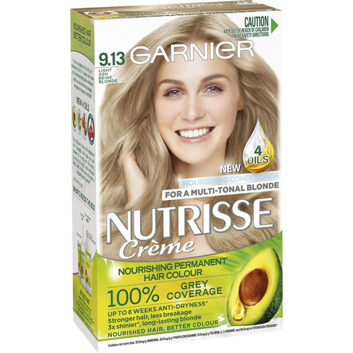 Garnier Nutrisse Creme Light Ash Blonde 9.13 Permanent Hair Dye