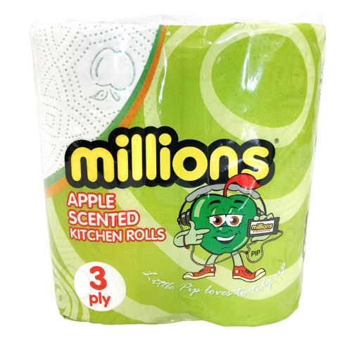 Millions Apple Scented Kitchen Rolls Twin Pack