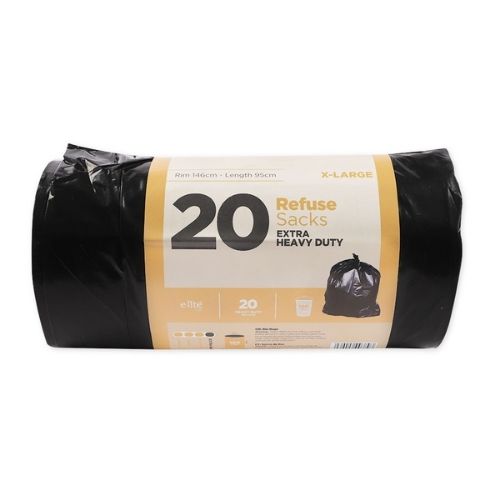 Refuse Sacks Extra Heavy Duty Bin Bags 20 Pk 80L