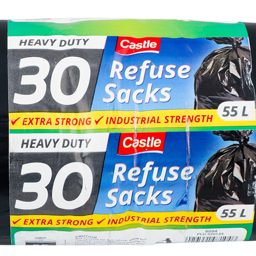 Castle Refuse Sacks Heavy Duty 30 Pk