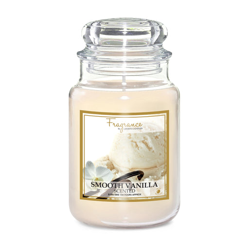 Fragrance Smooth Vanilla Scented Jar Wax Candle 18oz