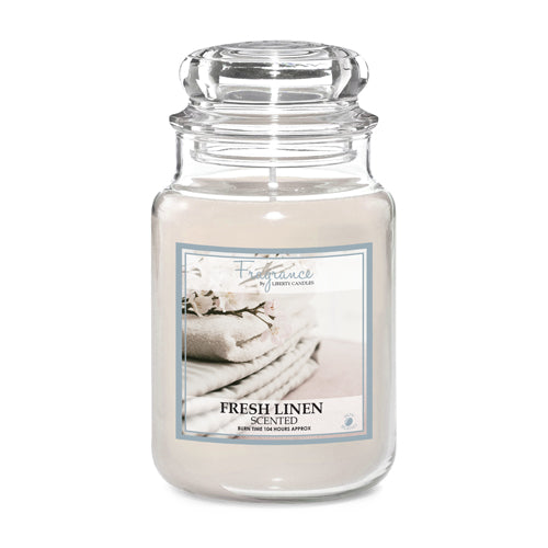 Fragrance Fresh Linen Scented Jar Wax Candle 18oz