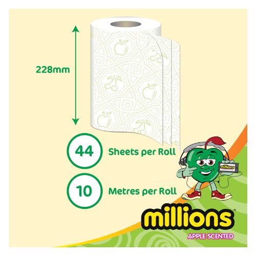 Millions Apple Scented Kitchen Rolls Twin Pack