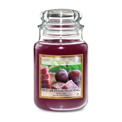 Fragrance Sugar Plum Pudding Scented Jar Candle 18oz