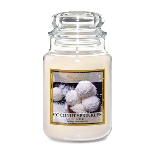 Fragrance Coconut Sprinkles Scented Jar Wax Candle 18oz