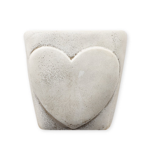 White Wash Heart Plant Pot Set of 3 Assorted Sizes