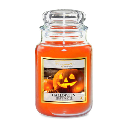 Liberty Candles Halloween Pumpkin Spice Jar Wax Candle 18oz