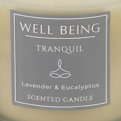 Well Being Tranquil Lavender & Eucalyptus Frosted Scented Candle 4oz