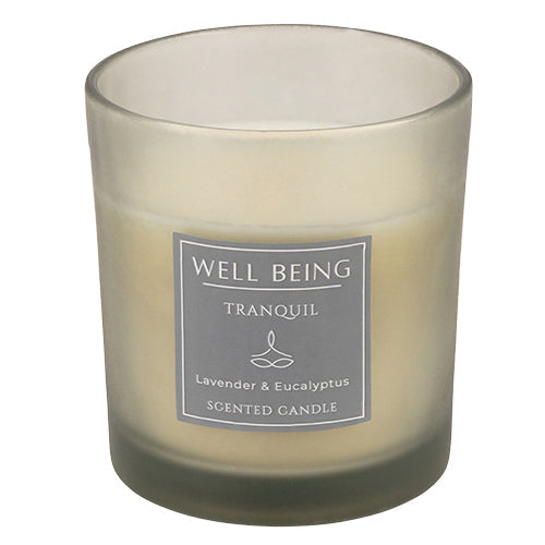 Well Being Tranquil Lavender & Eucalyptus Frosted Scented Candle 4oz