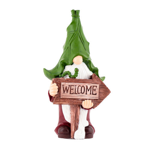 1 x Bill The Gnome 'Welcome' Garden Ornament H 31cm