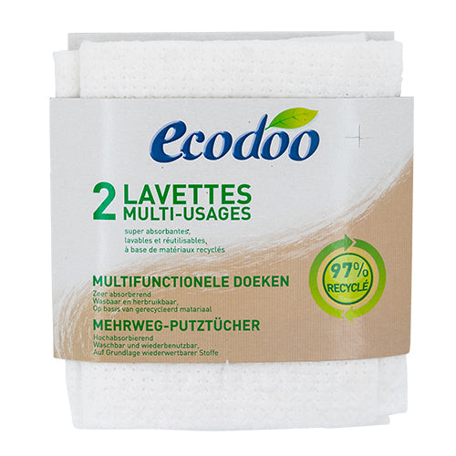 Ecodoo 2 Lavettes Multi-Usages Cleaning Cloths 2 Pack