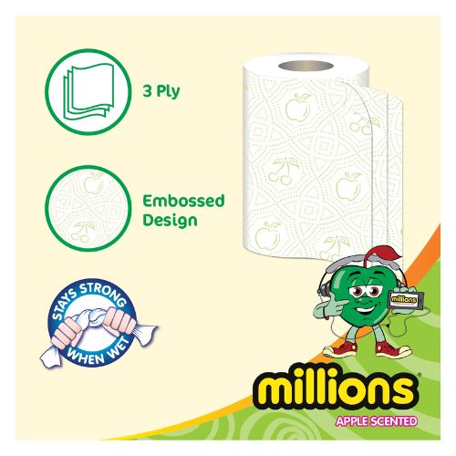 Millions Apple Scented Kitchen Rolls Twin Pack