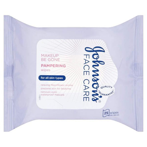 Johnson's Face Care Makeup Be Gone Pampering Wipes Moonflower