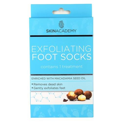 Skin Academy Macadamia Seed Oil Exfoliating Foot Socks 1 Pair