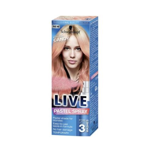 Schwarzkopf LIVE Cotton Candy Pastel Spray Temporary Hair Colouring 125ml