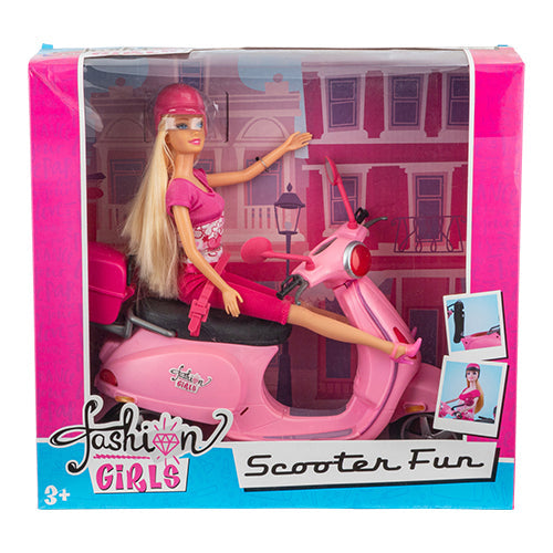Fashion Girls Scooter Fun Doll