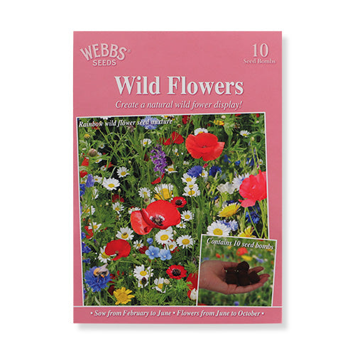 Webbs Seeds Wild Flowers 10 Seed Bombs