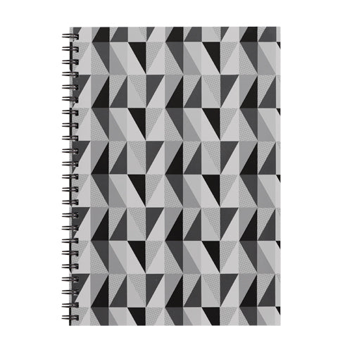 A4 Wiro Bound Lined Patterned Notebook