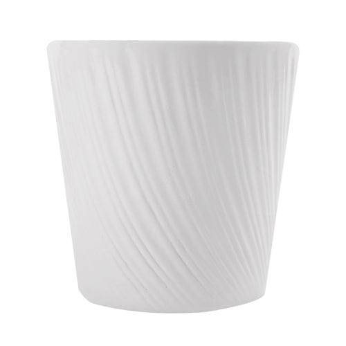 White Patterned Plant Pot Assorted Designs 13cm