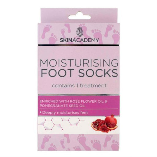 Skin Academy Moisturising Foot Socks Rose Flower & Pomegranate Oil