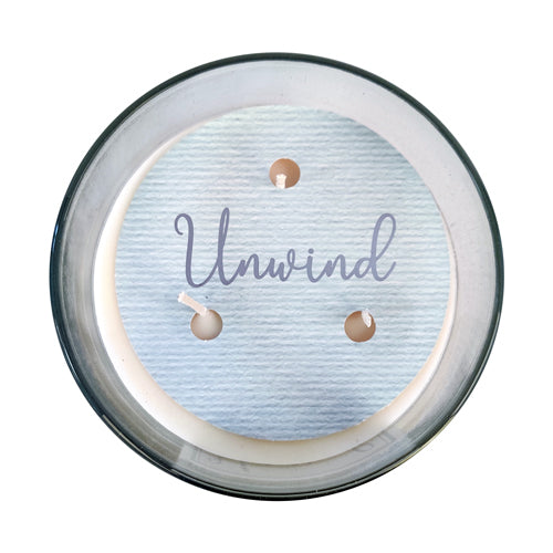 Unwind Cucumber & Aloe Scented Wax Glass Candle 12oz