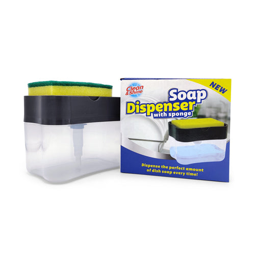 Clean & Shine Soap Dispenser With Sponge