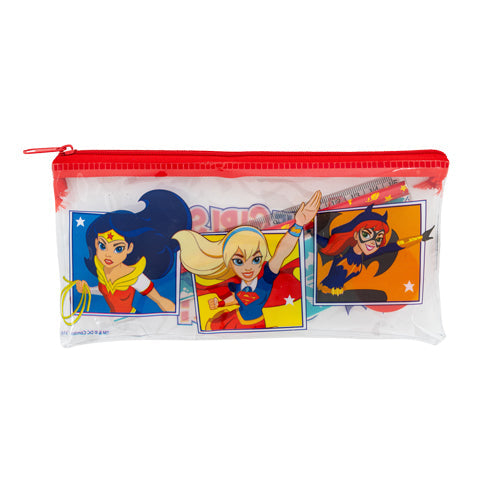DC Super Hero Girls Filled Pencil Case Written on ' The Girls Are Taking Over!'