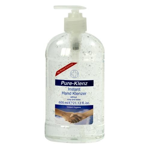 Pure-Klenz Instant Hand Sanitiser 600ml - 62% Alcohol