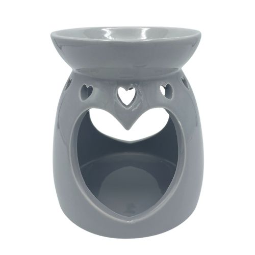 Home Collection Grey Heart Oil Burner 13cm