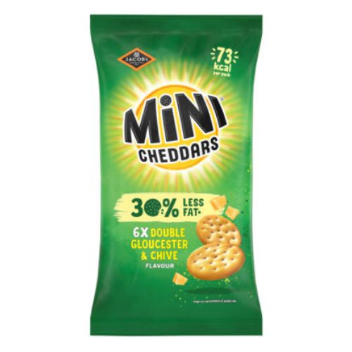 Jacob's Mini Cheddars Double Gloucester & Chive 6 Bag Pack