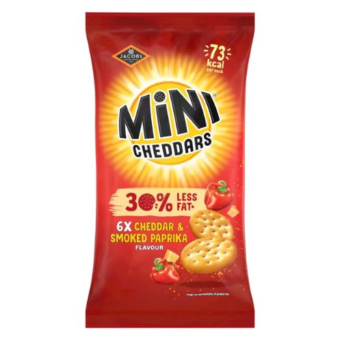 Jacob's Mini Cheddars Cheddar & Smoked Paprika 6 Bag Pack