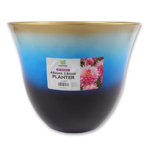 Abigail 3 Band Planter Assorted Colours 13"