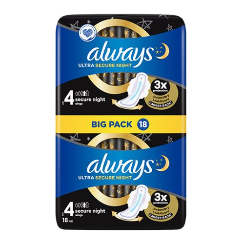 Always Ultra Secure Night 18 Pack