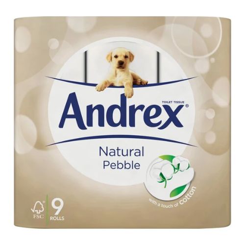 Andrex Natrual Pebble Toilet Roll 9 Pack