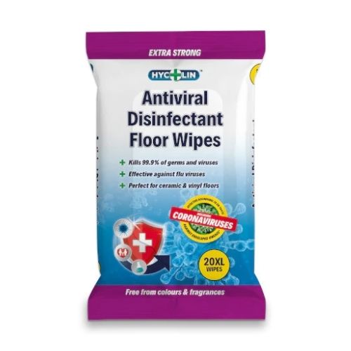 Hycolin Antiviral Disinfectant Floor Wipes 20 XL Wipes