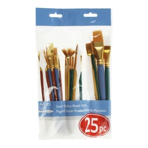 Artist's Loft Super Value Paint Brush Pack 25 Pc