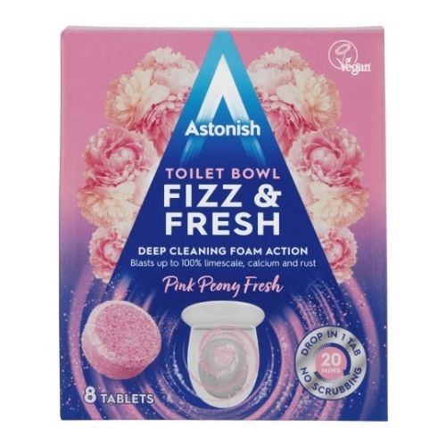 Astonish Toilet Bowl Cleaner Pink Peony Fresh 8 Tablet Pack