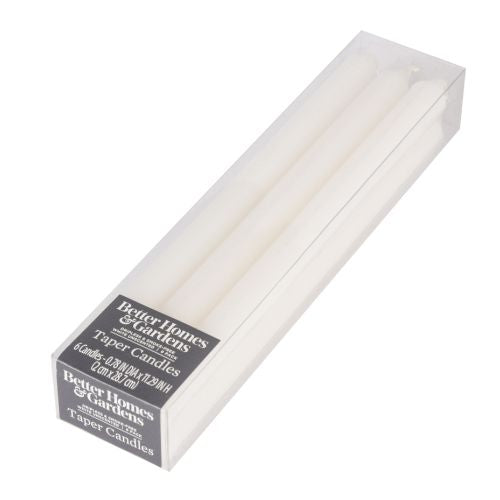 Better Homes & Gardens White Taper Candles 6 Pack