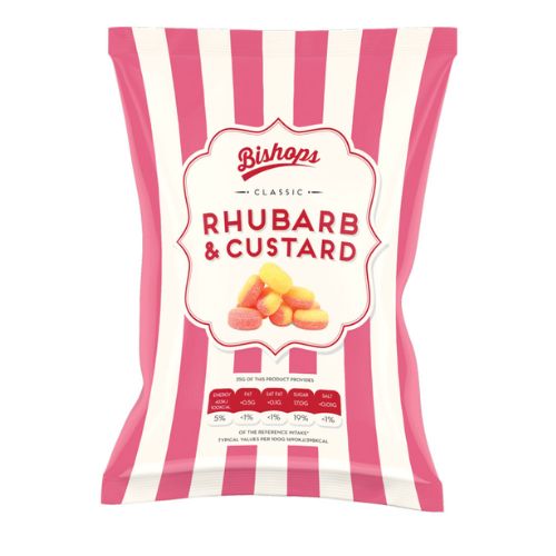 Bishop's Rhubarb & Custard Sweets 150g