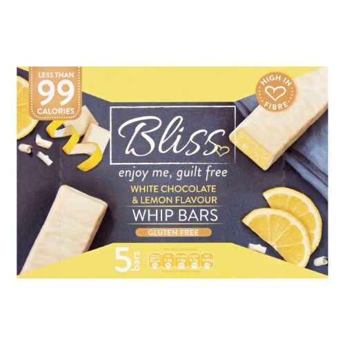 Bliss White Chocolate & Lemon Flavour Whip Bars 5 Pk