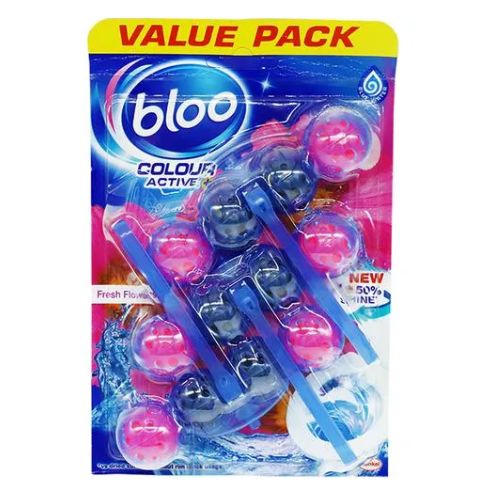 Bloo Toilet Rim Colour Active Blue Water - Fresh Flower 3x50 g