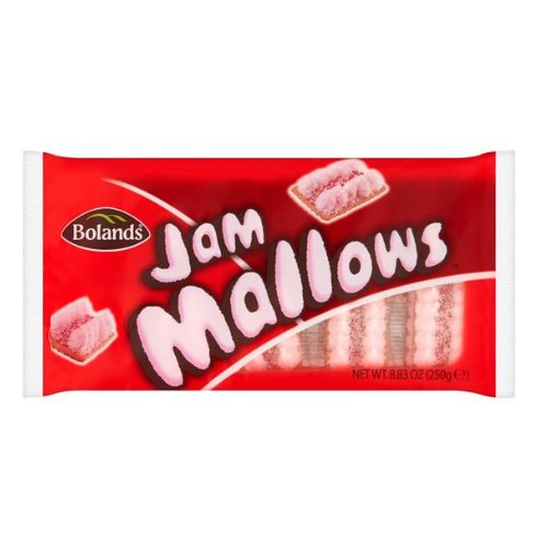 Bolands Jam Mallows 8 Pk 250g