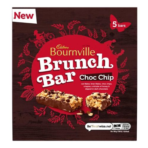 Cadbury Brunch Bar Bournville Choc Chip 5pk 160g