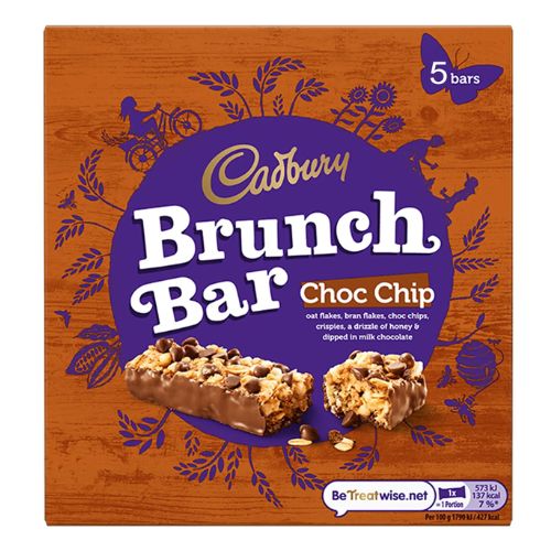 Cadbury Brunch Bar Choc Chip 5pk 160g