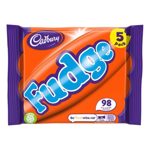 Cadbury Fudge Chocolate Bars 5 Pack 110g