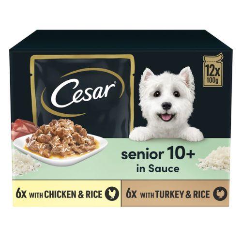 Cesar MIxed Senior 10+ Dog Food In Sauce 12 x 100g